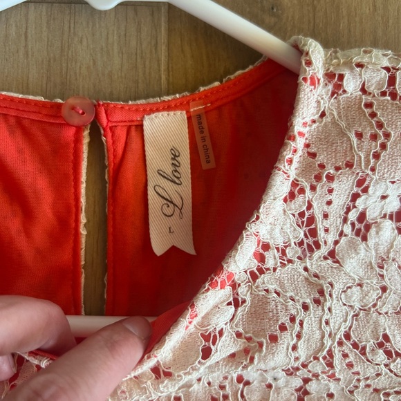 L Love Coral Lace Two Piece Set - Picture 5 of 7